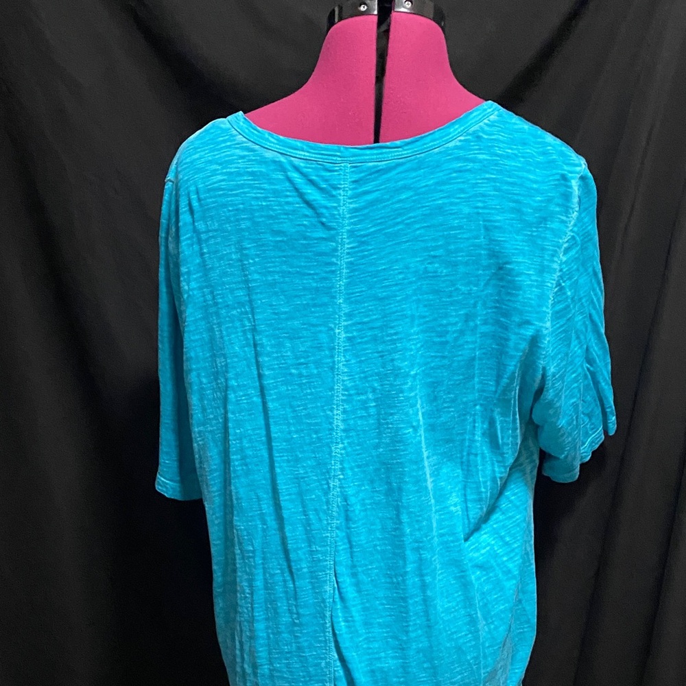 EUC LOGO by Lori Goldstein Vibrant Blue Short Sleeve Top XL - Picture 4 of 7